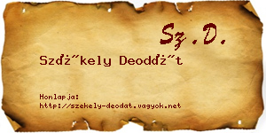 Székely Deodát névjegykártya