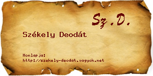 Székely Deodát névjegykártya